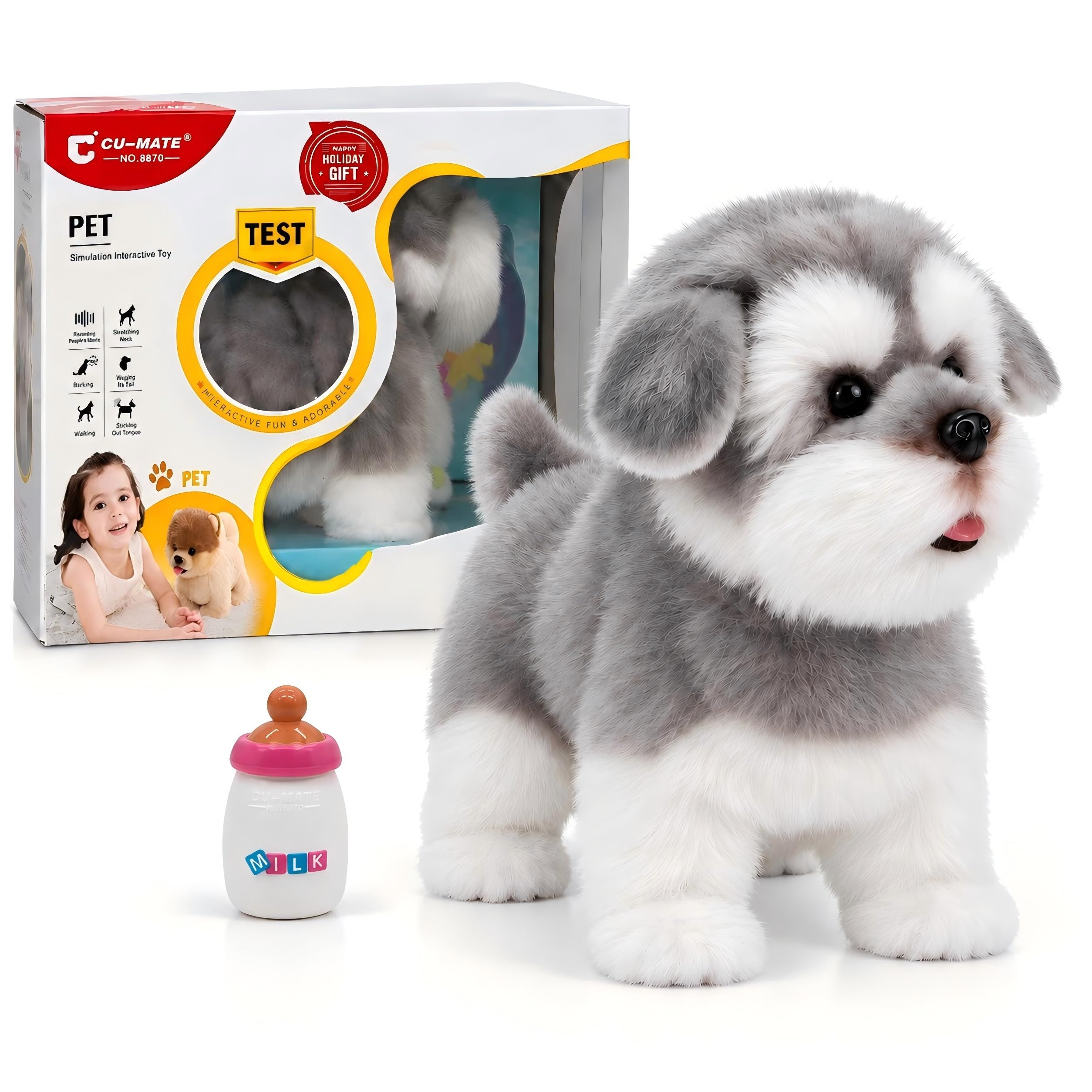 Amazon.com: CU-MATE Electronic Walking Dog Toy, Interactive Plush